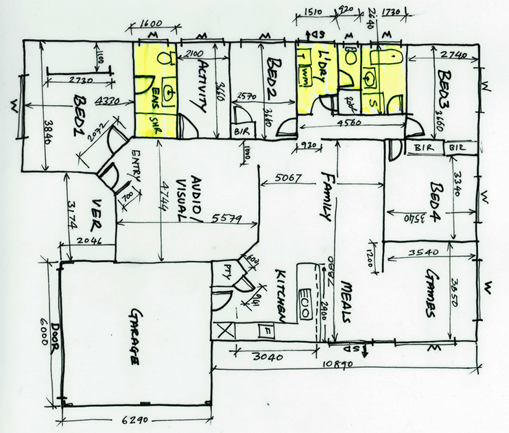 Sketch Floor Plan Online ~ Floor Plan Sketch Hand Draw Drawing Measure Sketched Measurement 